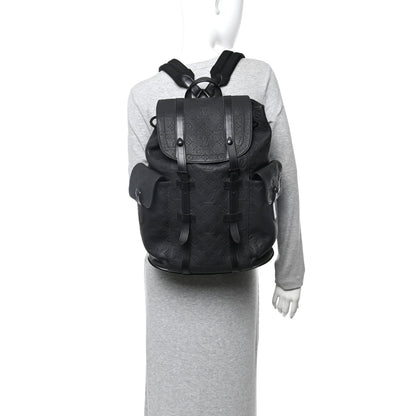 Taurillon Monogram Christopher PM Backpack Black