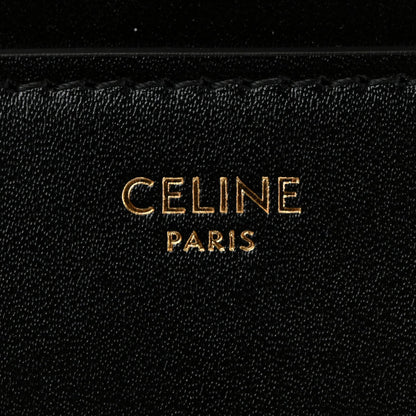 Satinated Calfskin Small 16 Top Handle Bag Black