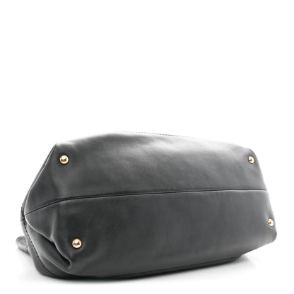 Calfskin Gancini Tote Bag Black