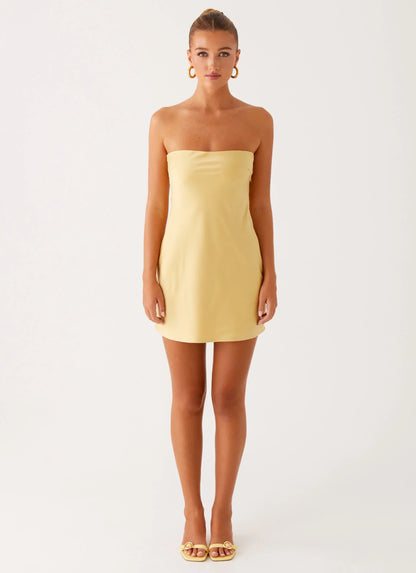 Yulina Mini Dress - Yellow