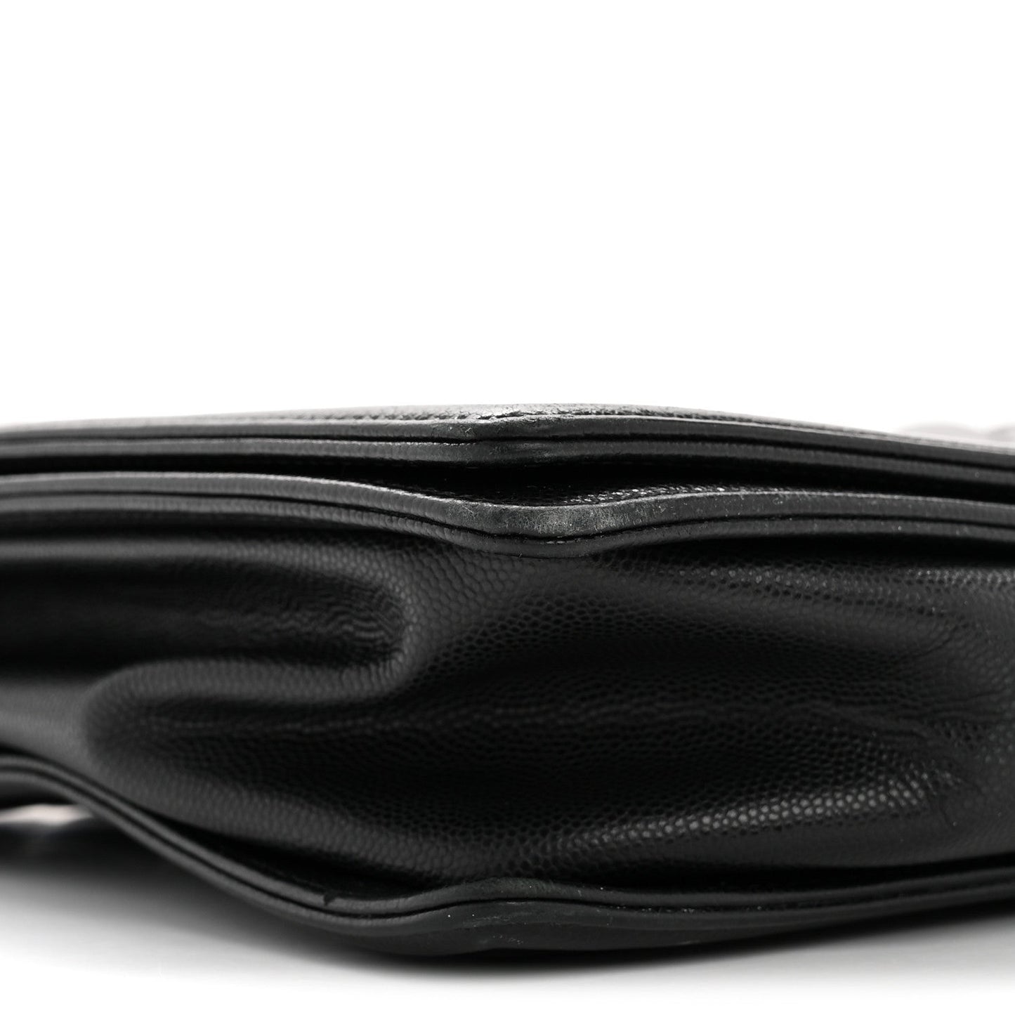 Caviar Quilted Large Boy Flap Black