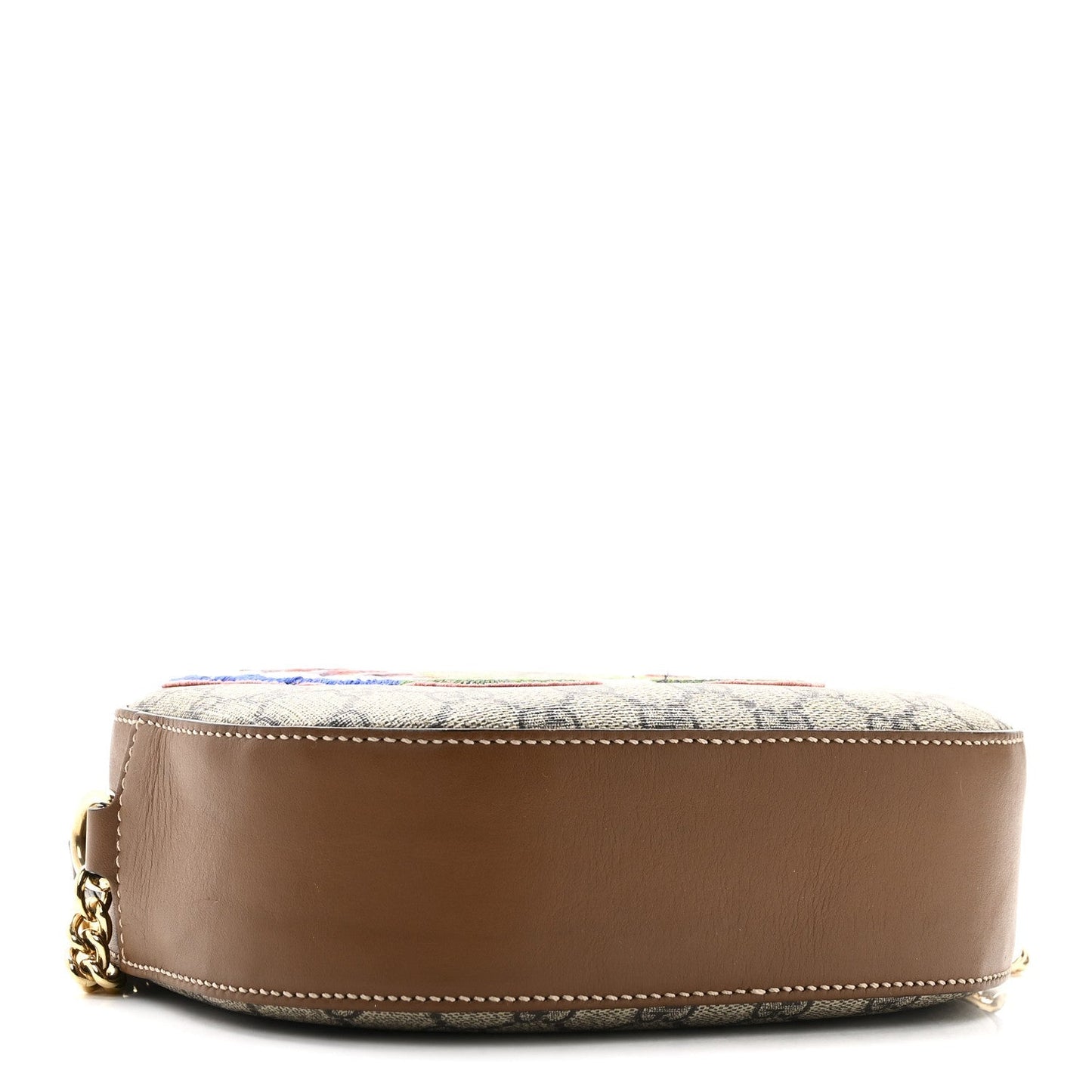 GG Supreme Monogram Butterfly Embroidered Mini Chain Shoulder Bag Beige Tuscany