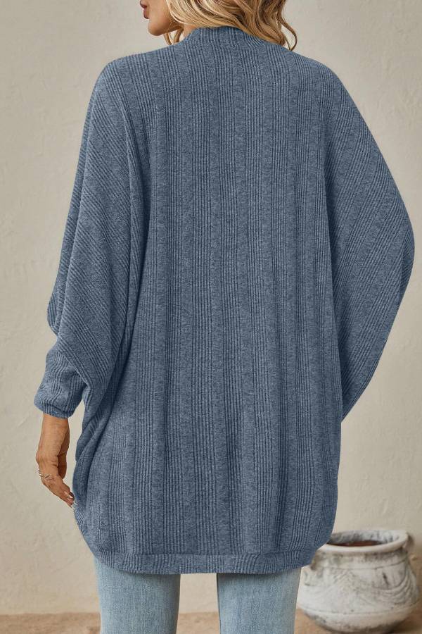 Chaqueta de punto holgada con mangas de murciélago a la moda 