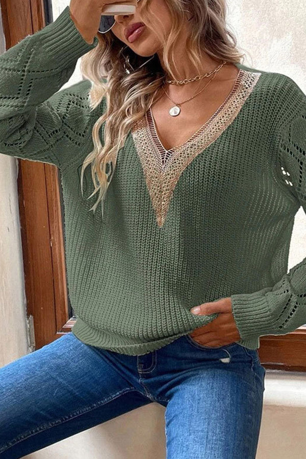Suéter de punto holgado e informal para mujer.