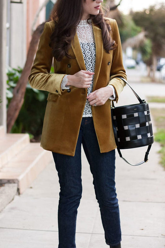 Blazer de terciopelo para las fiestas