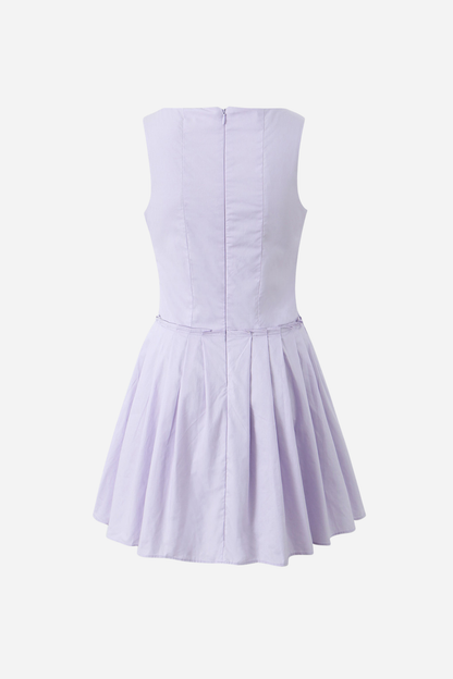 Vestido corto con volantes y corsé Betsy 