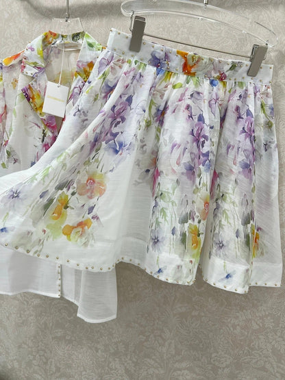 ZIMMERMANN SET OF SHORT-SLEEVE SHIRT AND TAILORED SHORTS 275122