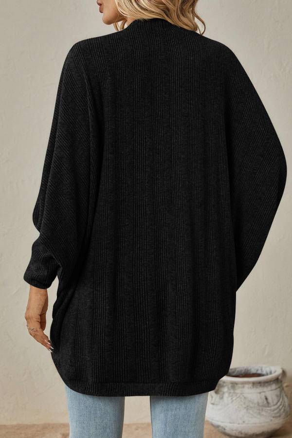 Chaqueta de punto holgada con mangas de murciélago a la moda 