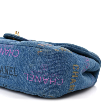 Denim Quilted Denim Large Mood Flap Blue Multicolor