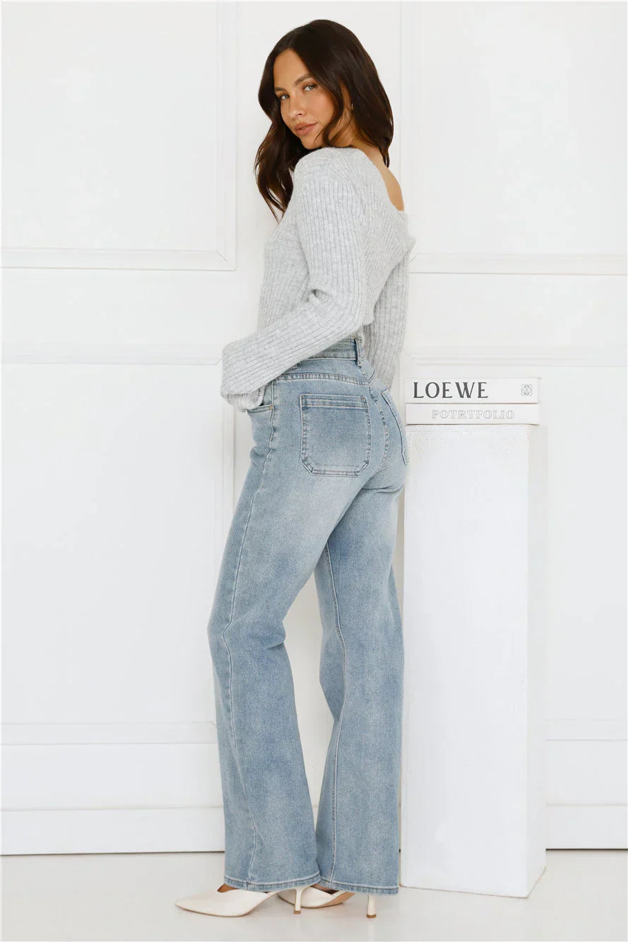 Winter Date Knitted Top Grey