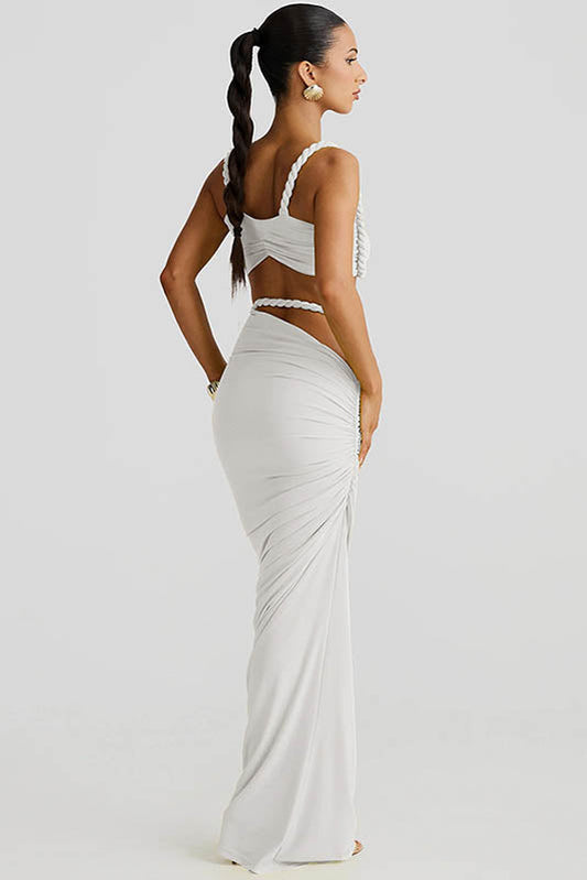 Sea Breeze Halter Bikini & Skirt Set