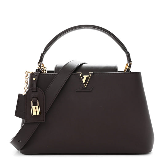 Smooth Calfskin Capucines MM Souple Chocolate