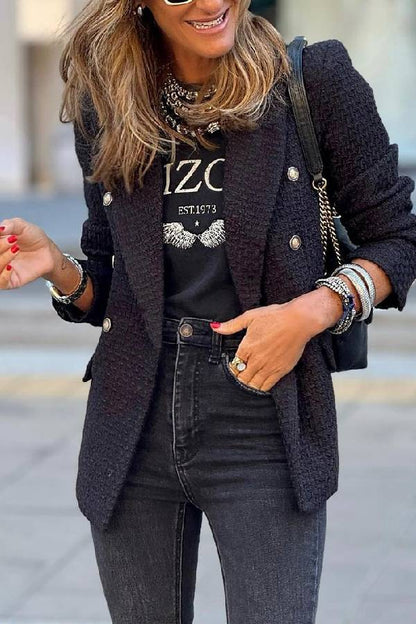 Chaqueta extragrande con puntadas en contraste