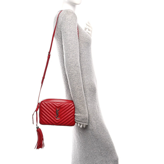 Calfskin Matelasse Monogram Lou Camera Bag Rouge Eros
