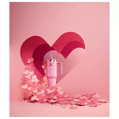 Stanley 40 oz Stainless Steel H2.0 Flowstate Quencher Tumbler - Valentine's Day