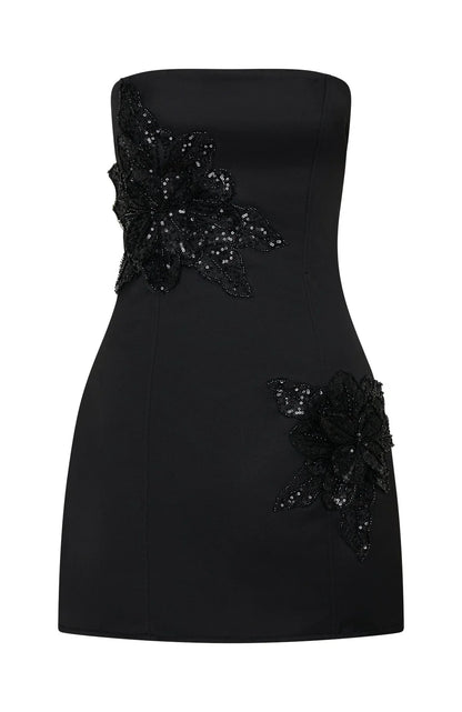 Rendezvous Strapless Mini Dress Black