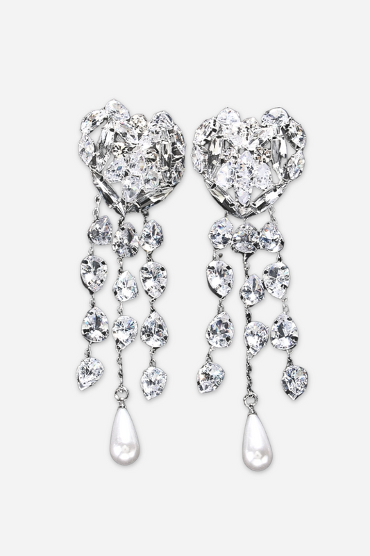 Pendientes de diamantes con borlas Ida 