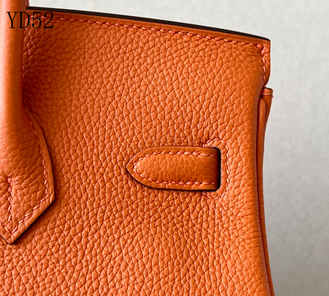 H BIRKIN 25 TOGO ORANGE  GOLD HARDWARE 25CM