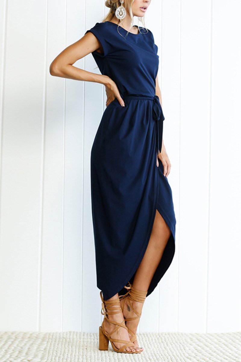 Vestido midi Essential Grace de color liso (4 colores)