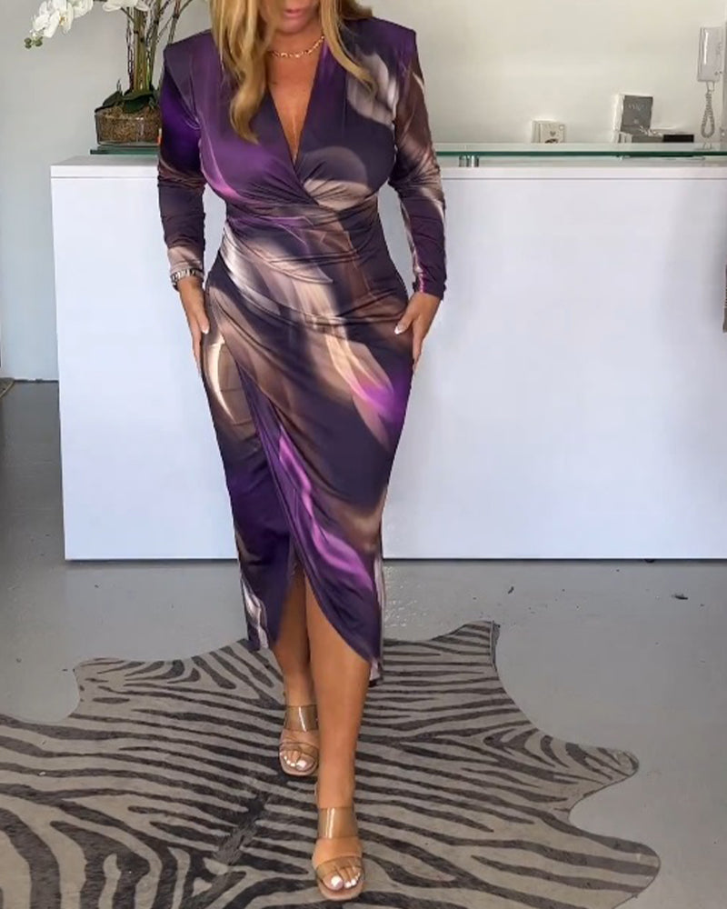 Chloe - Midi Dress - Elegant - Material - For Formal Occasions