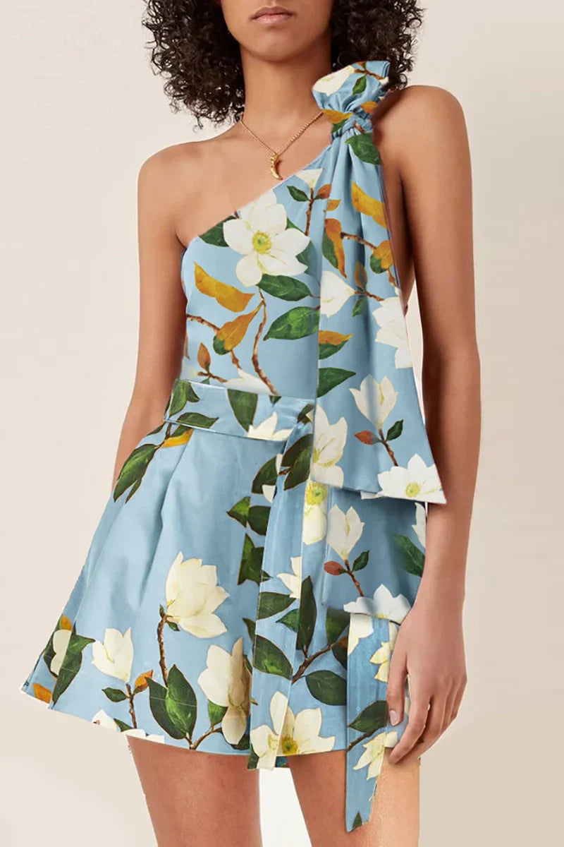 Fresh Floral One Piece Swimsuit Set