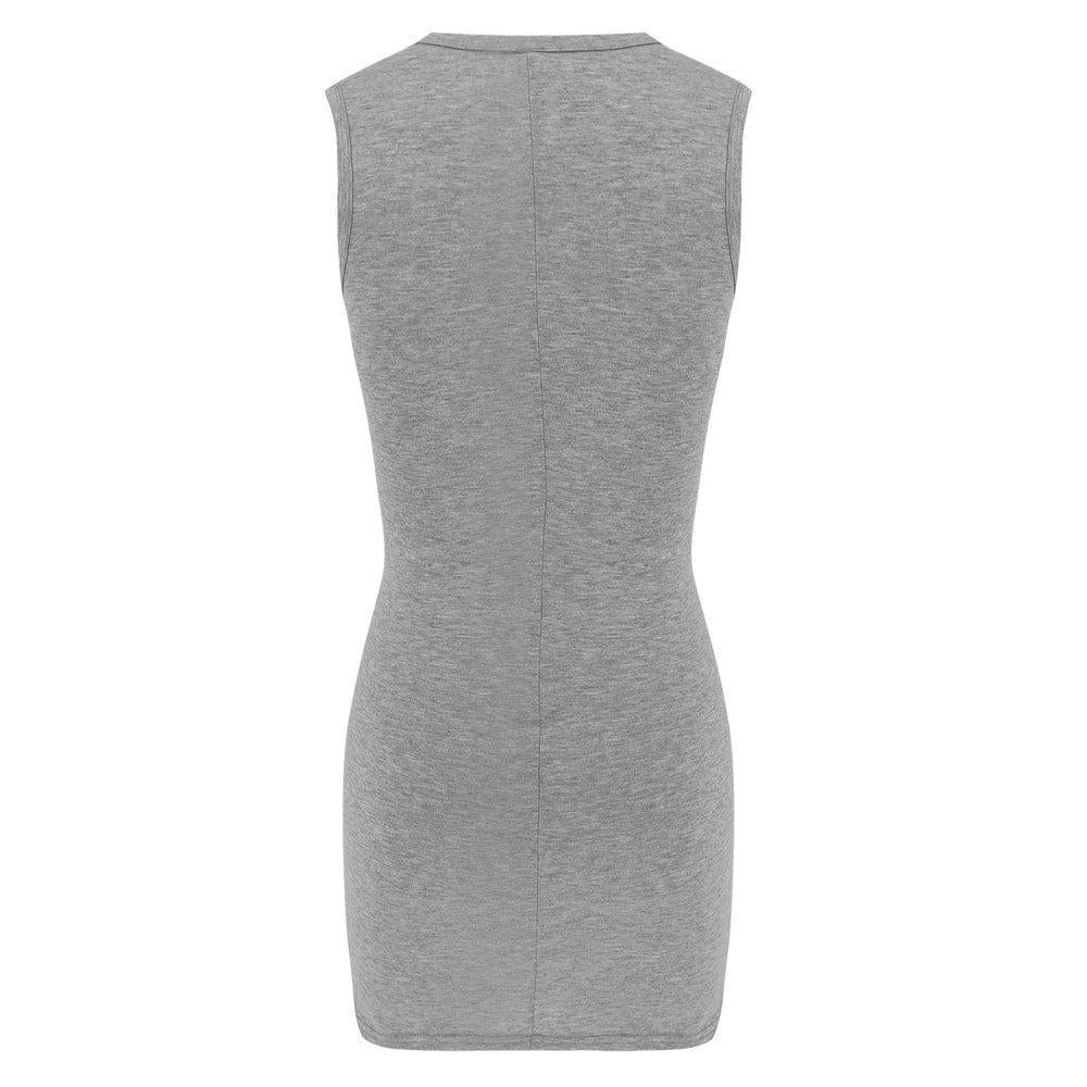 Vestido corto informal sin mangas con aberturas (2 colores)