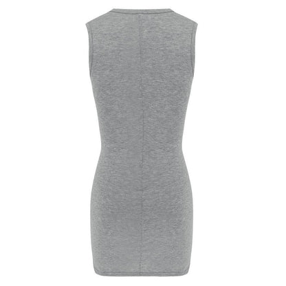 Vestido corto informal sin mangas con aberturas (2 colores)