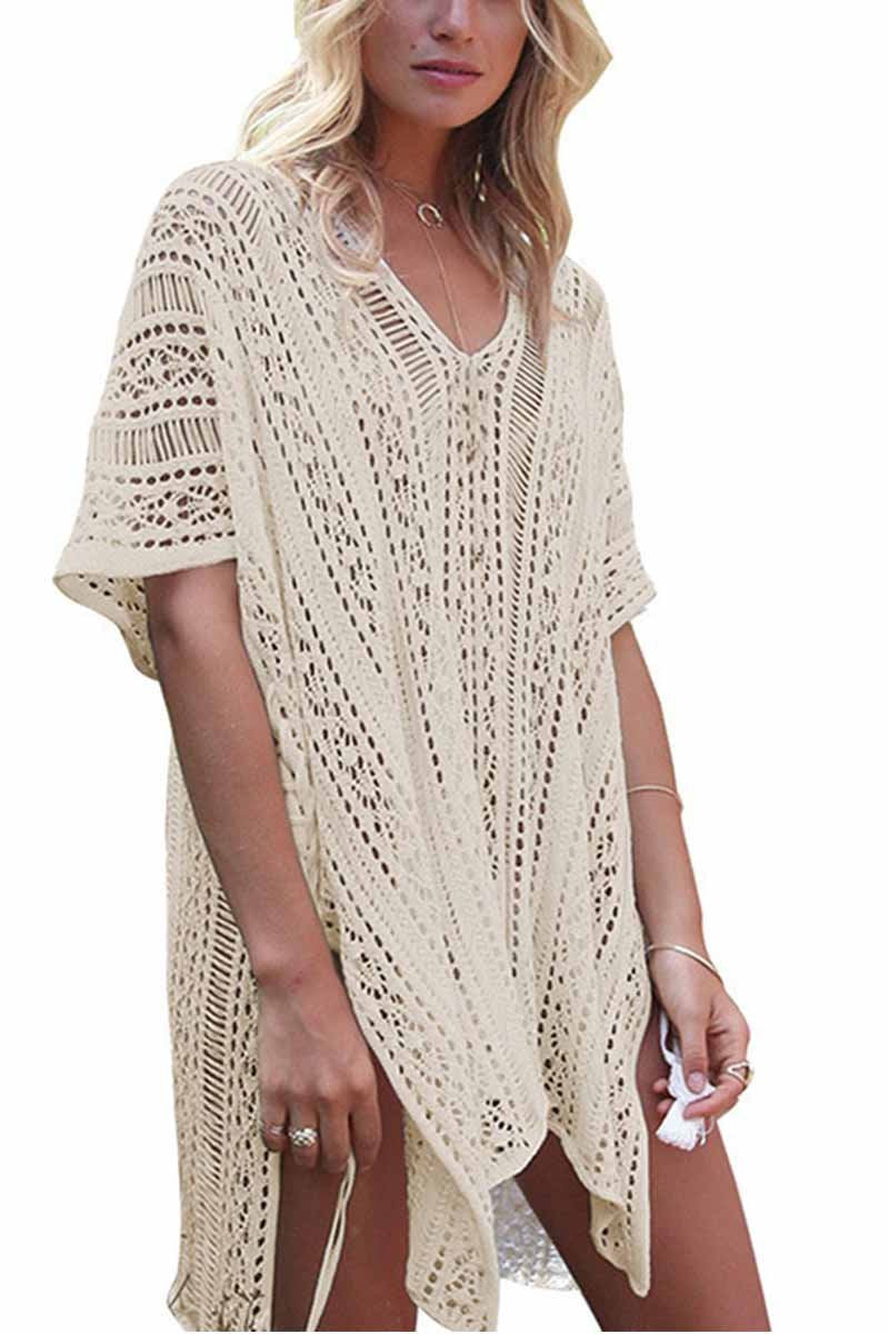 Traje de baño de punto hueco con protección solar (4 colores)