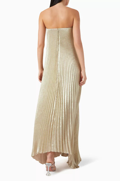 Black Tie Strapless Gown