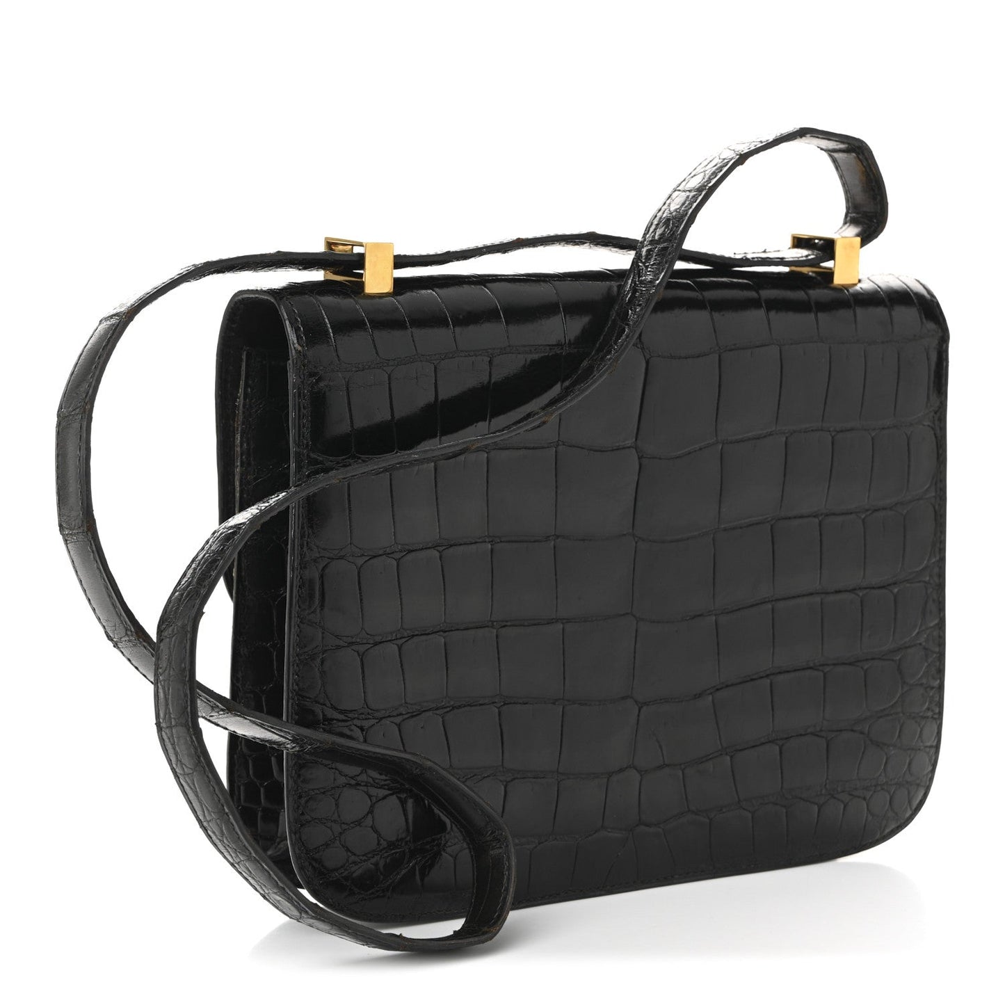 Shiny Caiman Crocodile Constance 23 Black
