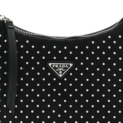 Re-Nylon Vela Studs Mini Re-Edition 2000 Bag Black