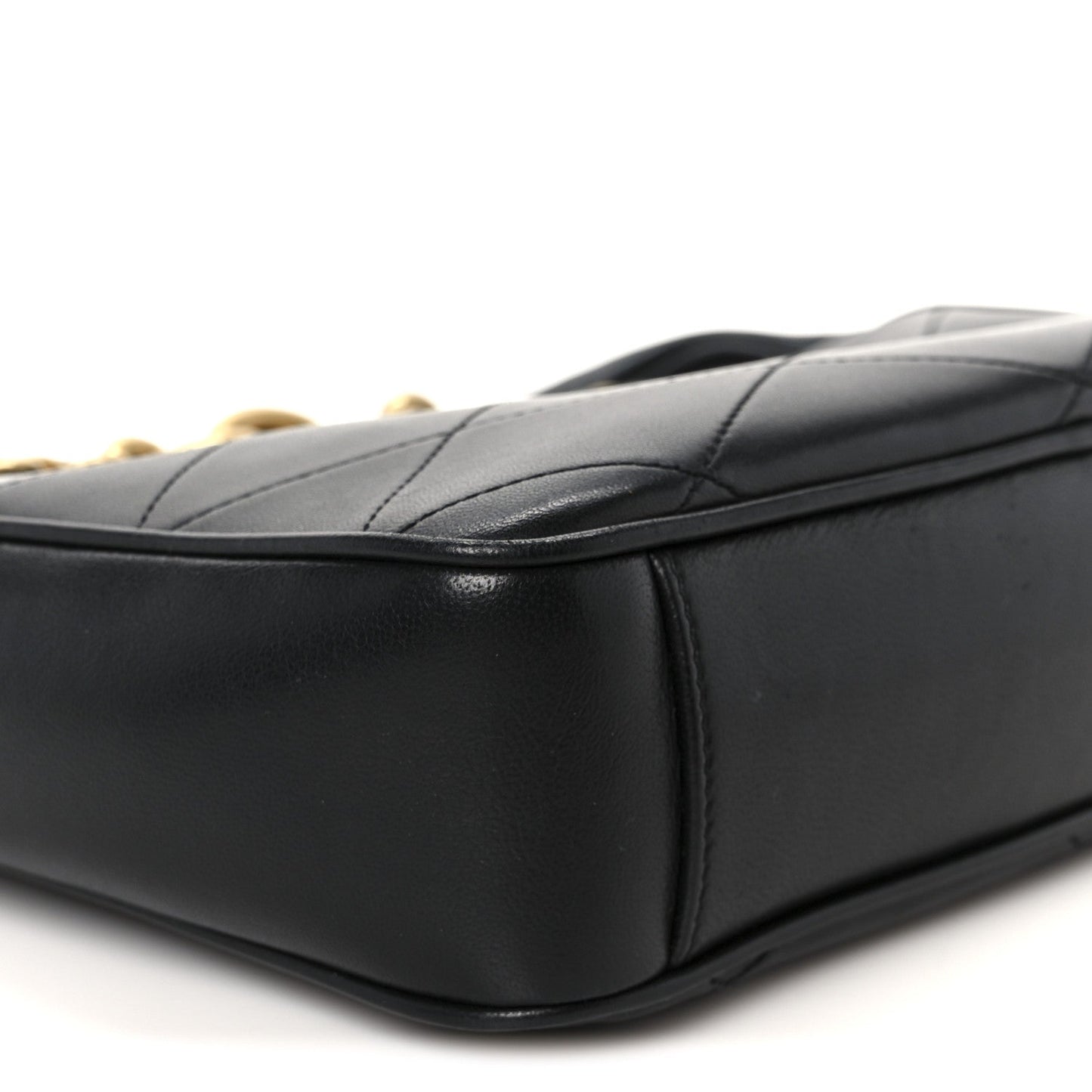 Lambskin Quilted Le Maillon Chain Strap Crossbody Black