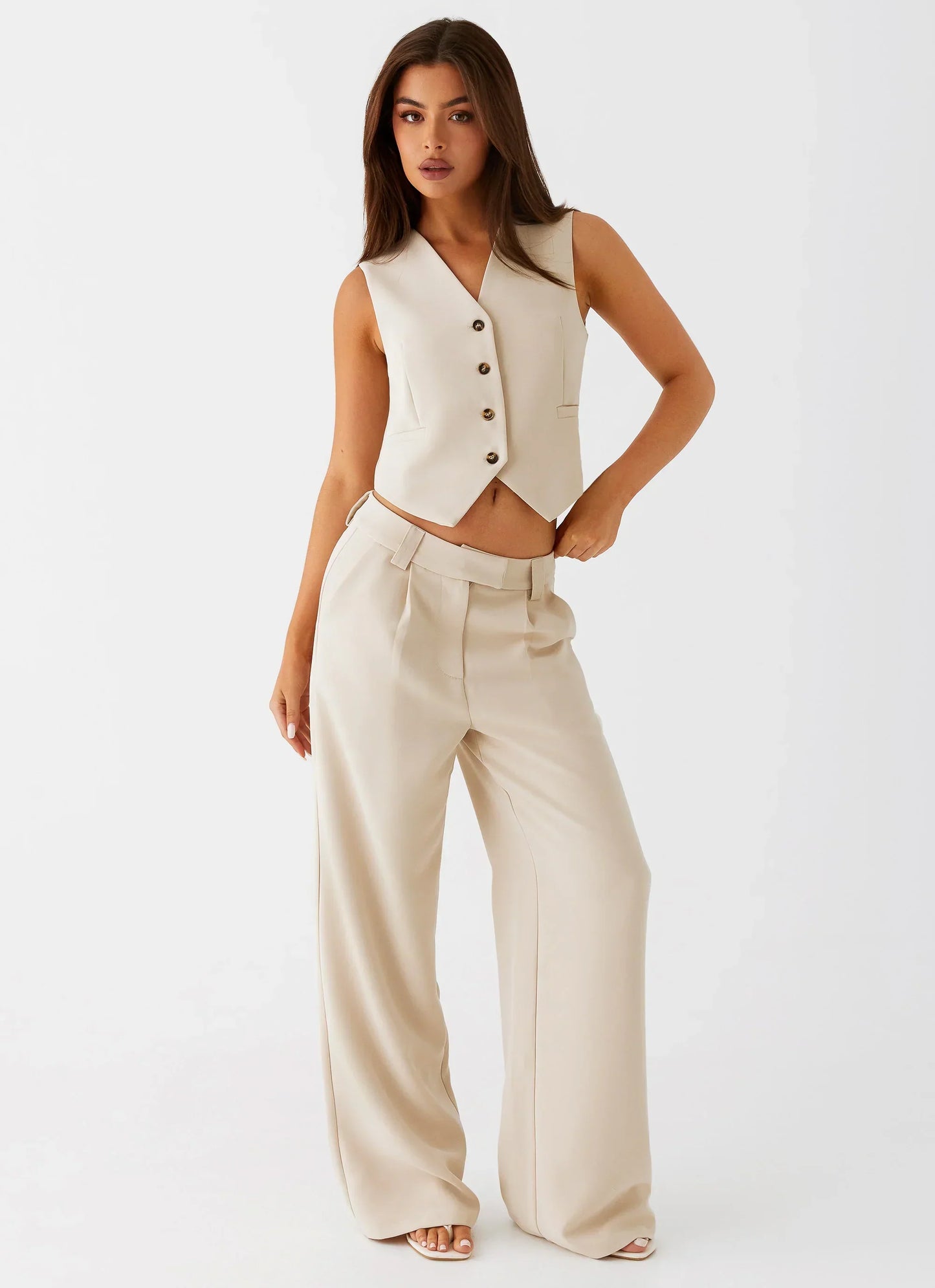 Midnight City Suit Pants - Beige