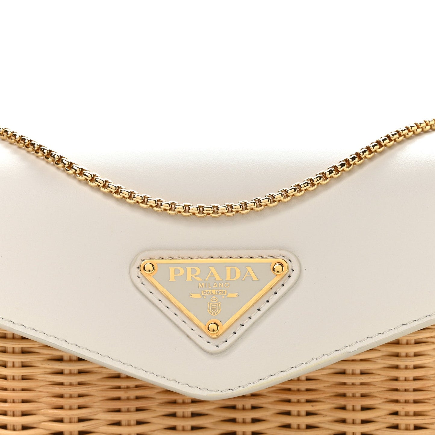 Midollino City Calfskin Mini Bag Naturale White