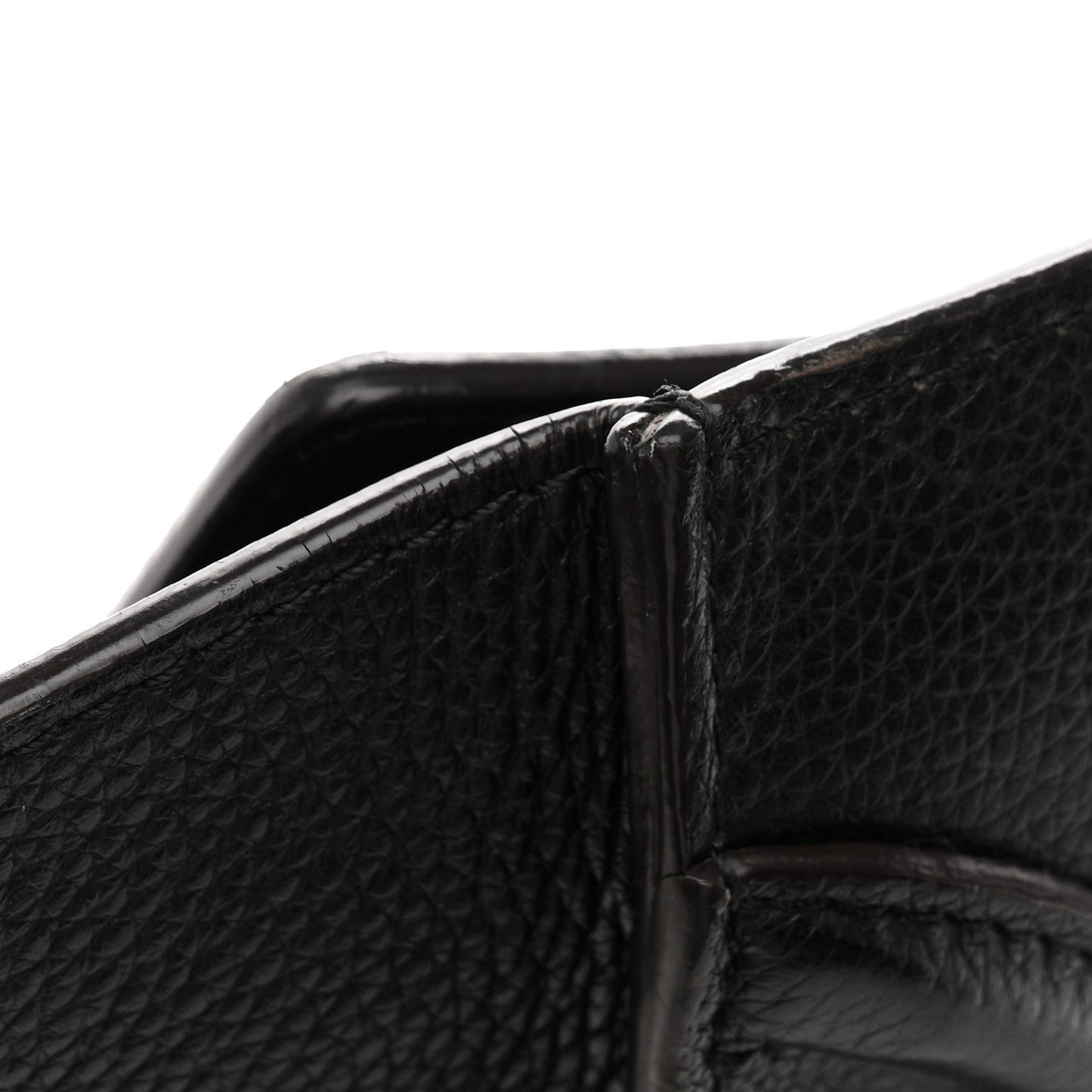 Drummed Calfskin Mini Luggage Black