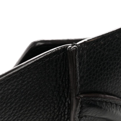 Drummed Calfskin Mini Luggage Black