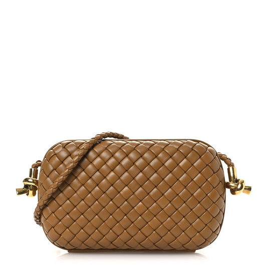 Calfskin Intrecciato Knot On Strap Camel