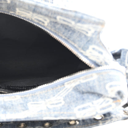 Denim BB Monogram Neo Cagole Handbag XS Blue