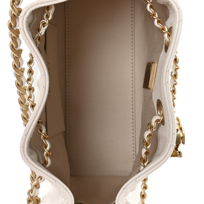 Caviar Quilted Mini Chanel 25 Handbag White