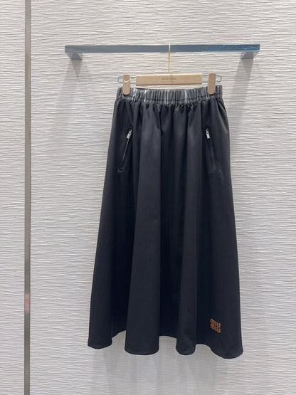 Miu SS26 Set Vest Midi Skirt Black Cotton Polyester 351262