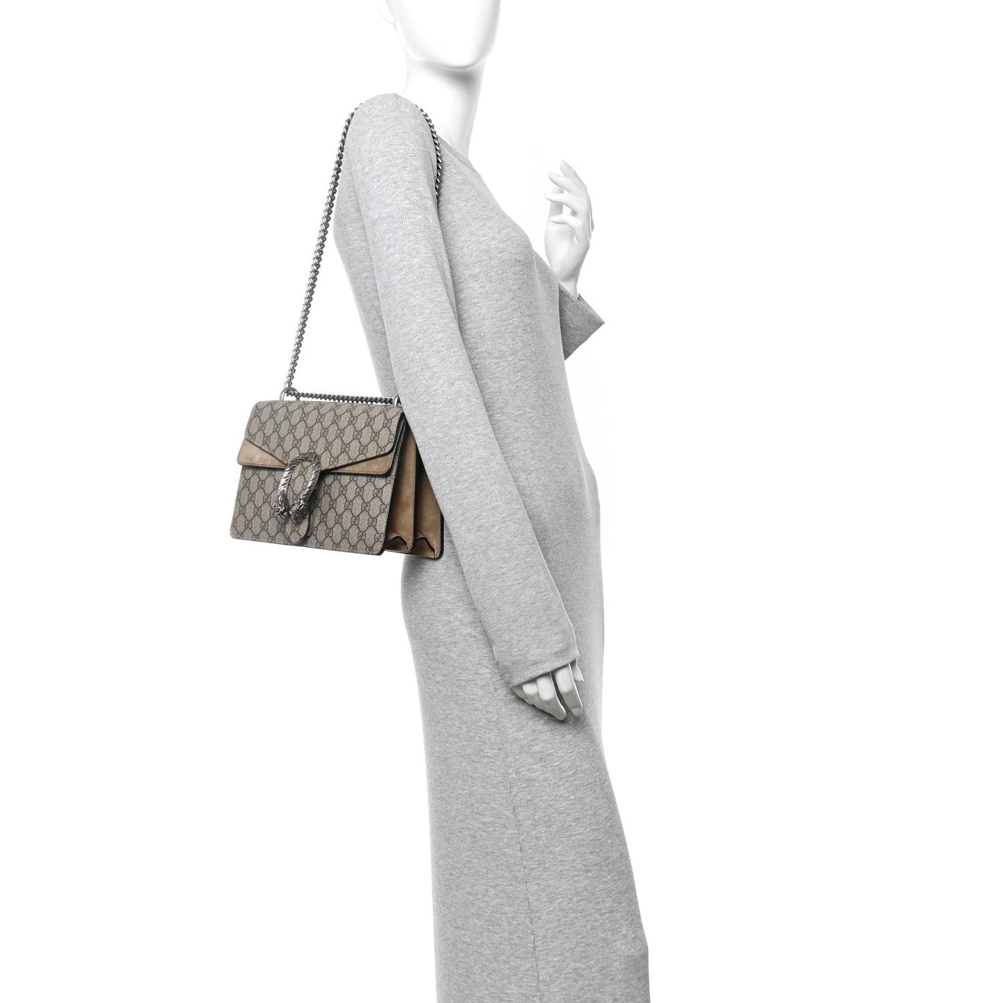 GG Supreme Monogram Small Dionysus Shoulder Bag Taupe
