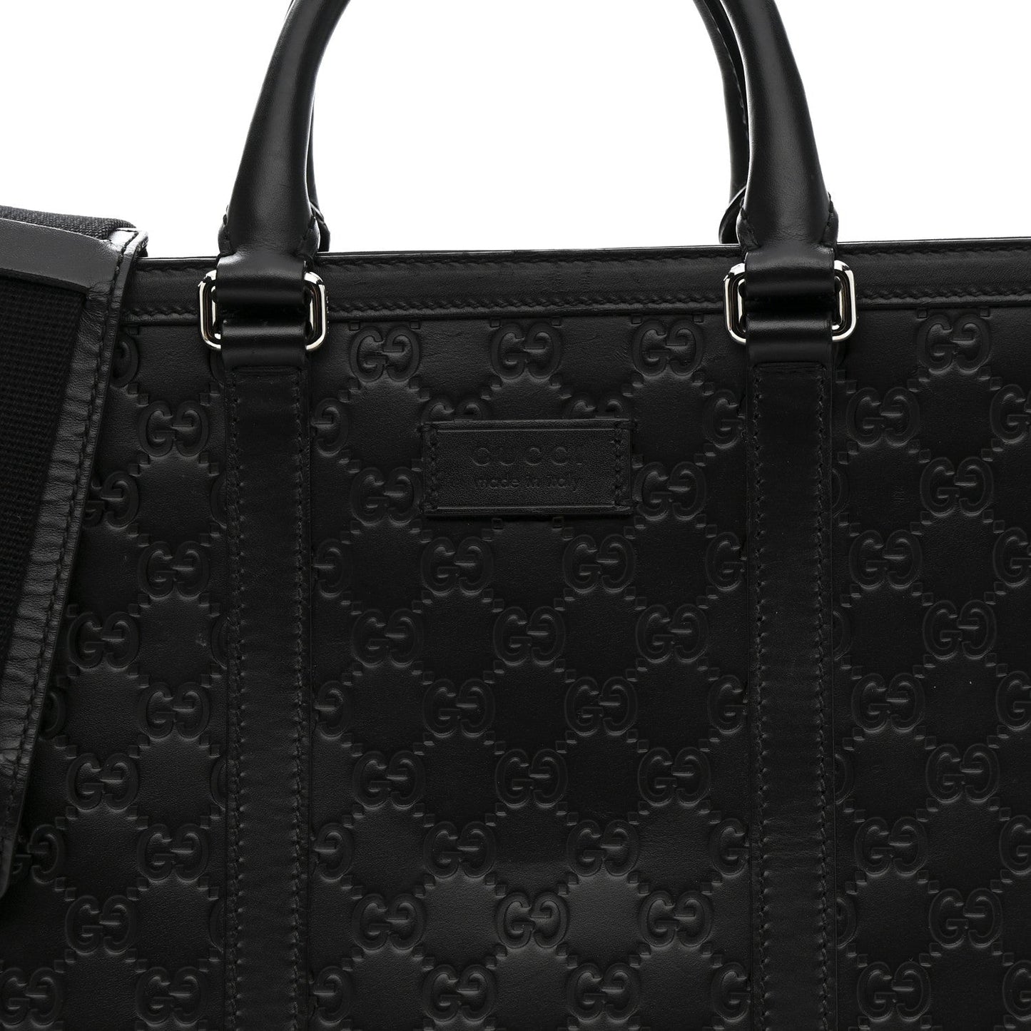 Guccissima Signature Briefcase Black