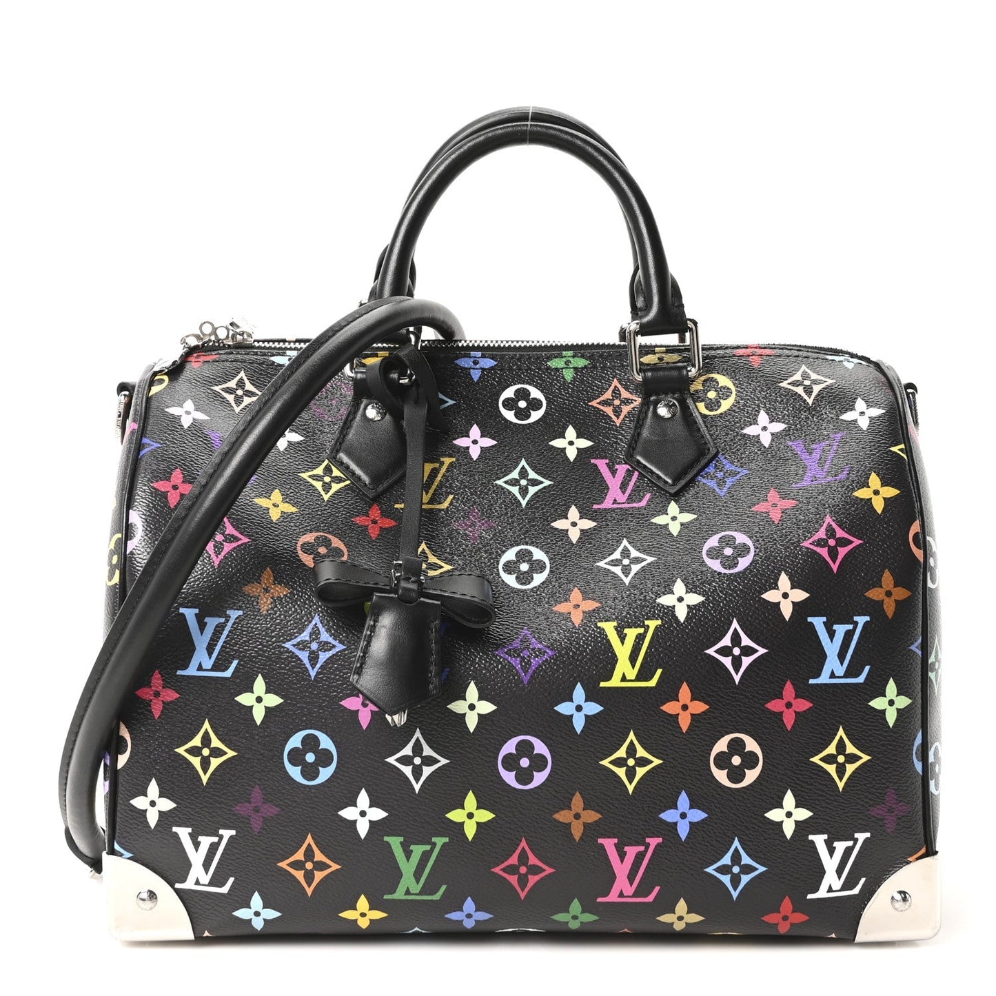 LV X TM Monogram Multicolor Speedy Soft 30 Black
