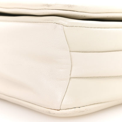 Nappa Matelasse Chain Shoulder Bag White