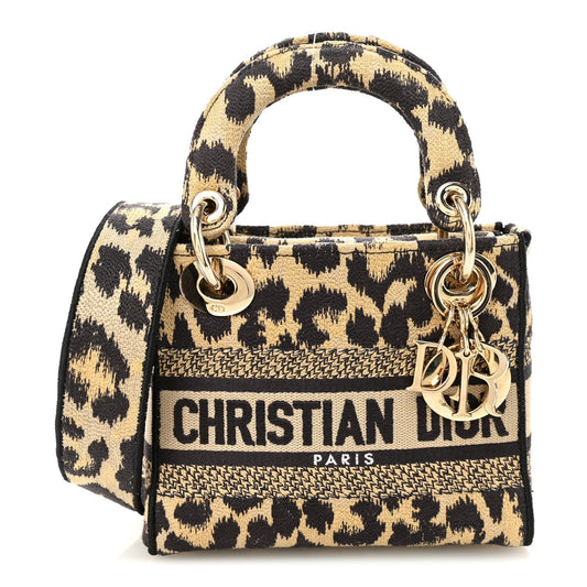 Canvas Mini Mizza Embroidered Lady D-Lite Beige Multicolor