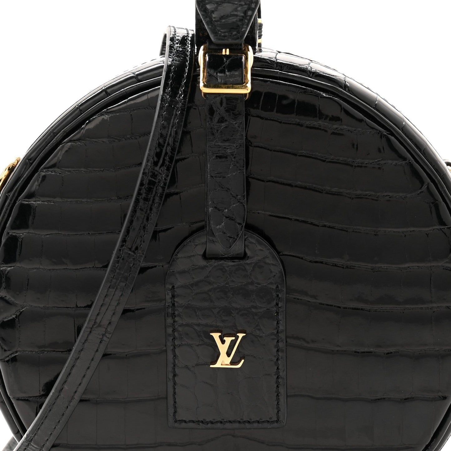 Crocodile Petite Boite Chapeau Black
