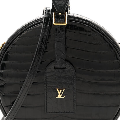 Crocodile Petite Boite Chapeau Black