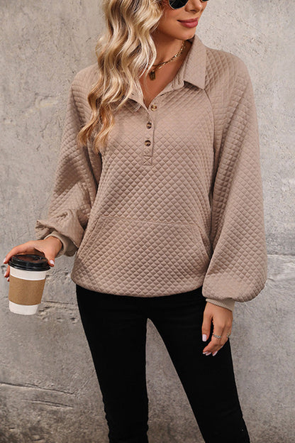 Sudadera con solapa texturizada
