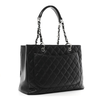 Caviar Quilted Grand Shopping Tote GST Black