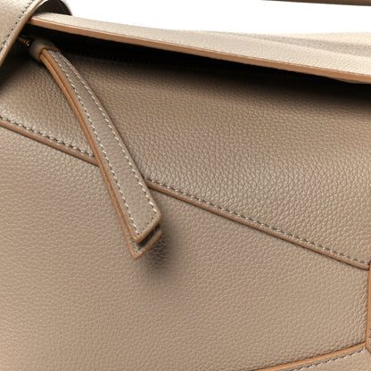 Grained Calfskin Small Puzzle Edge Bag Sand